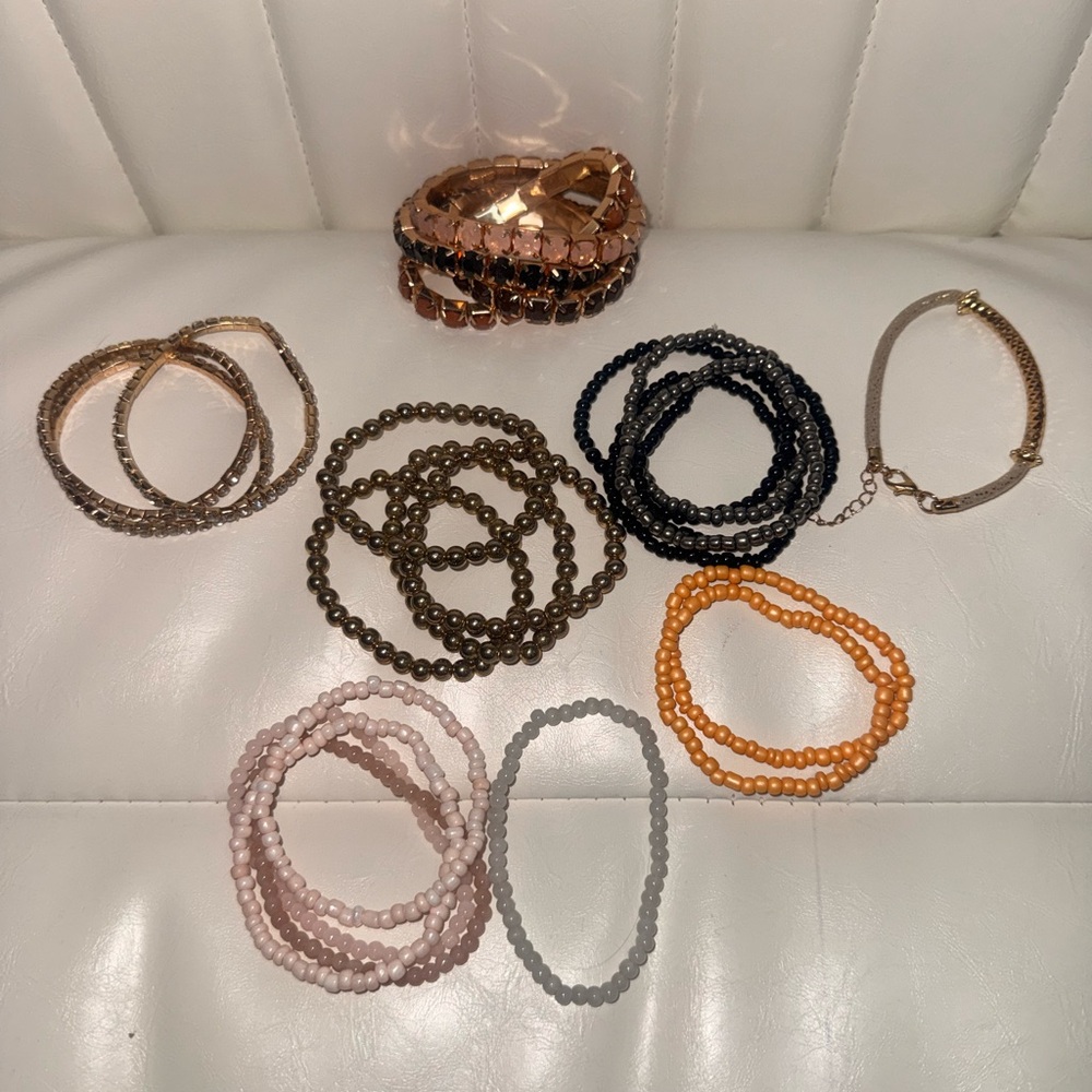 Elegant Multi-Color Beaded Bracelet Set
